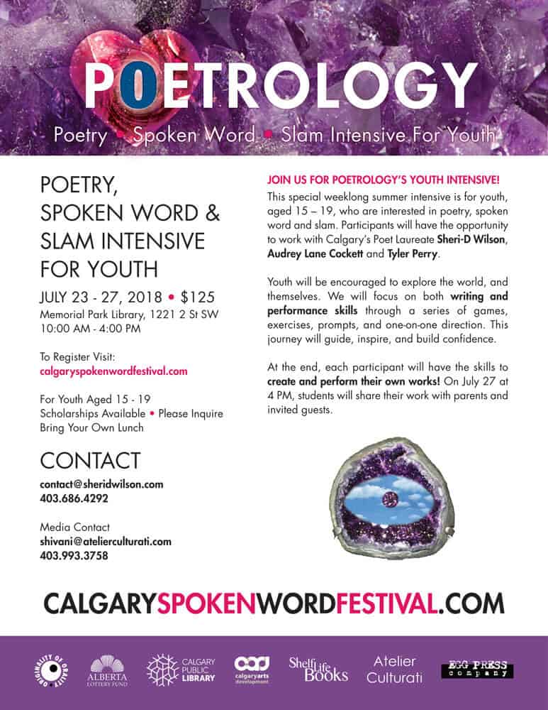 POETROLOGY YOUTH INTENSIVE One Pager - July 23-27, 2018